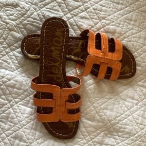 Sam Edelman Vibrant Orange Slide Sandals